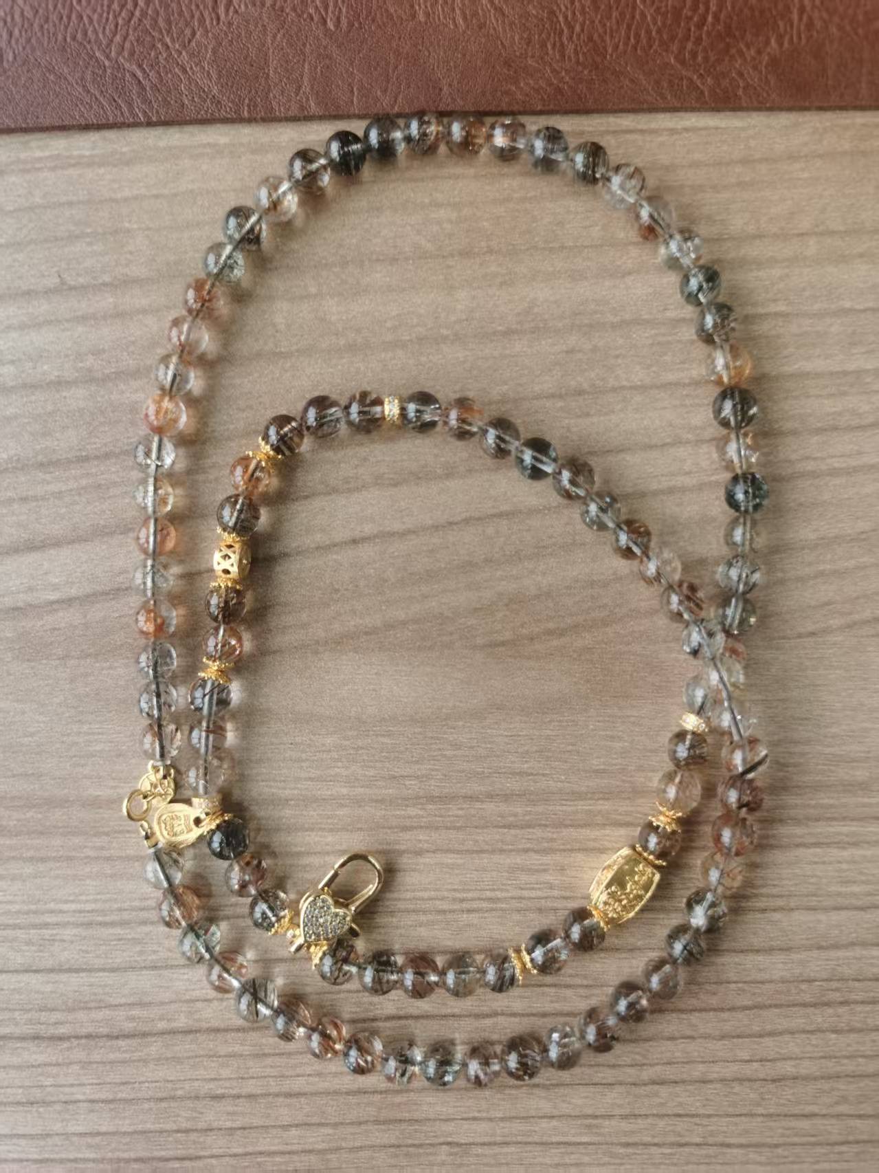 Black Gold Super Seven Multi-Way Long Necklace