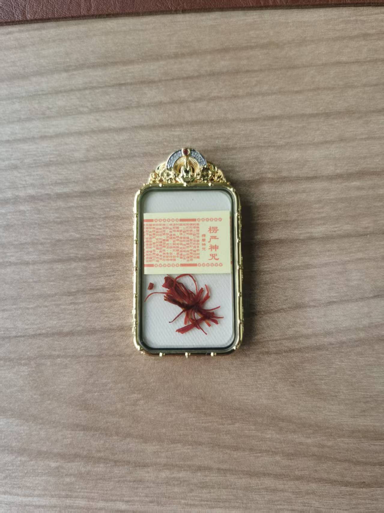 Mahākāla｜Double-Sided, Mantra-Enclosed Thangka Pendant