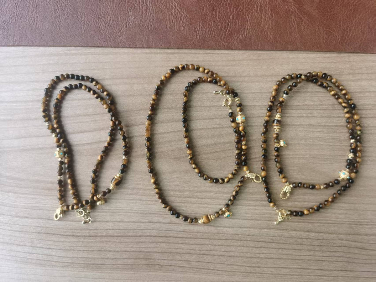 Natural Tiger’s Eye Multi-Way Long Necklace