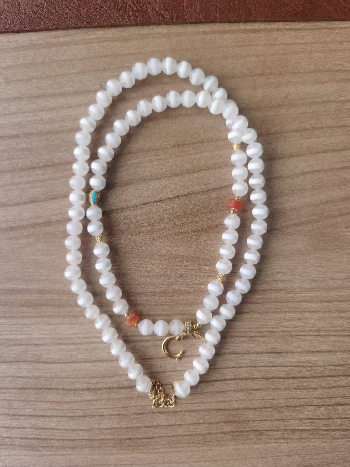 White Agate Necklace