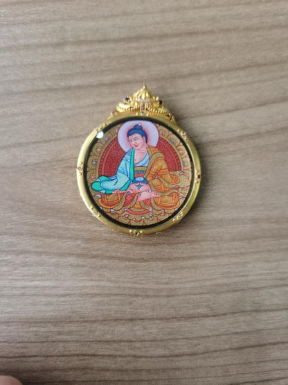 Shakyamuni Buddha & Garuda Double-Sided Gau Pendant