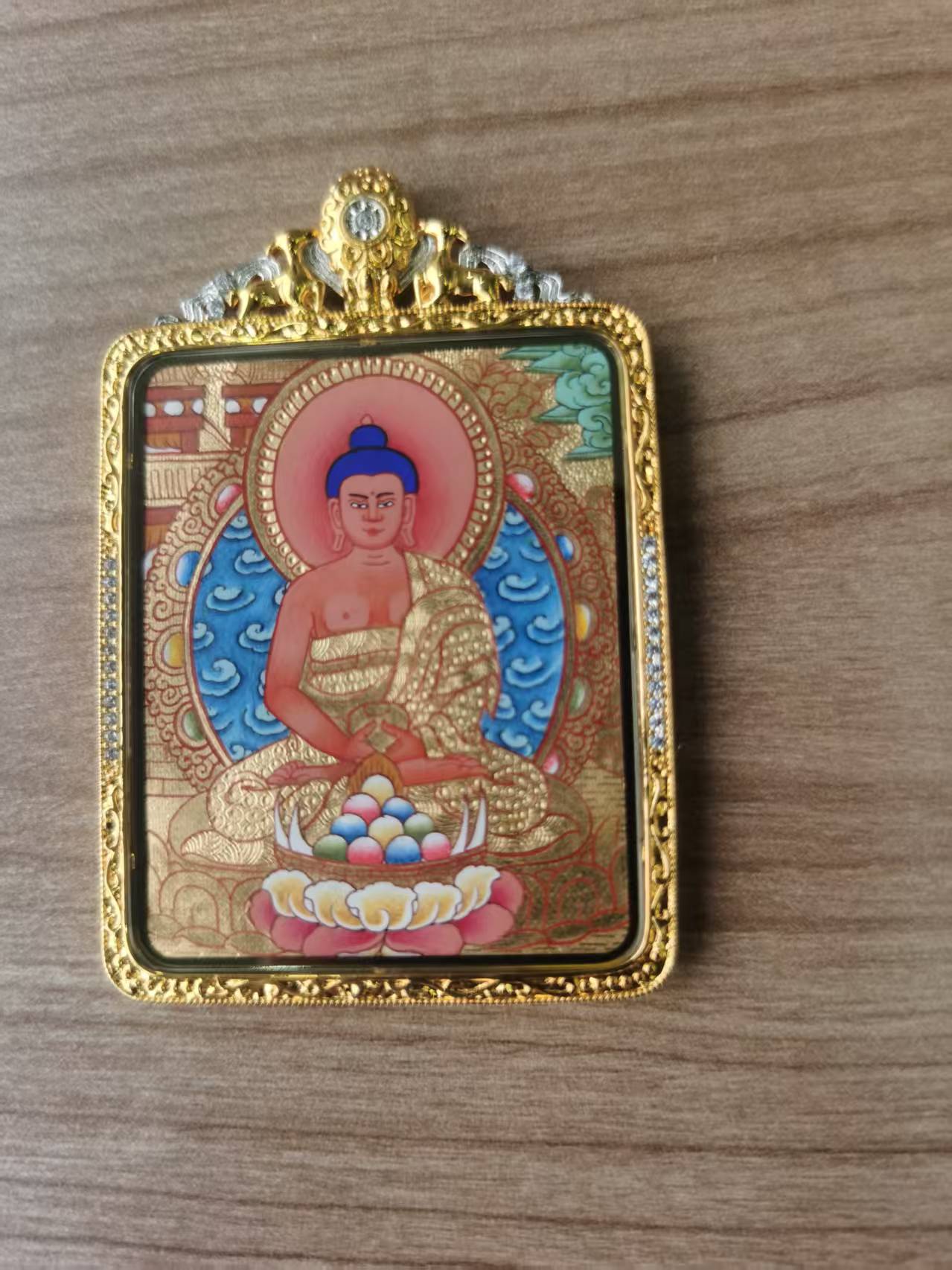 Shakyamuni Buddha & Garuda Double-Sided Gau Pendant