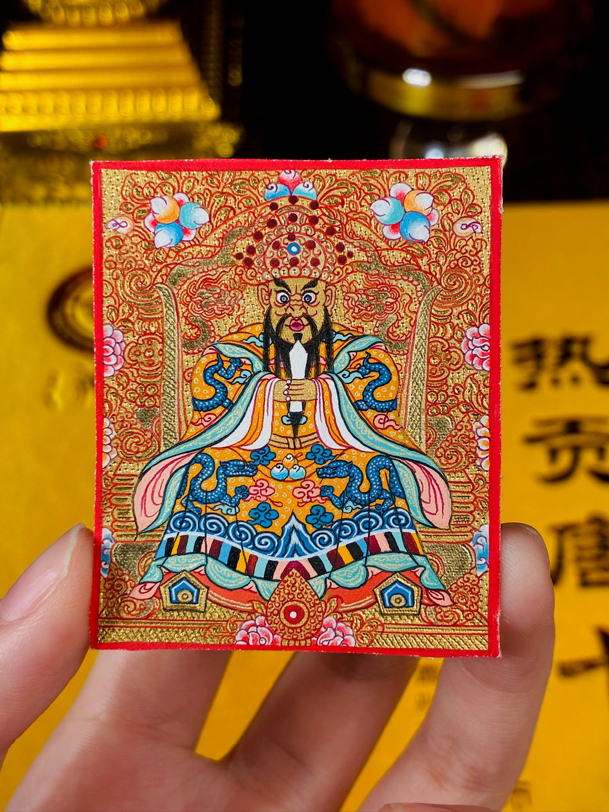 Wuye Miniature Gold Thangka