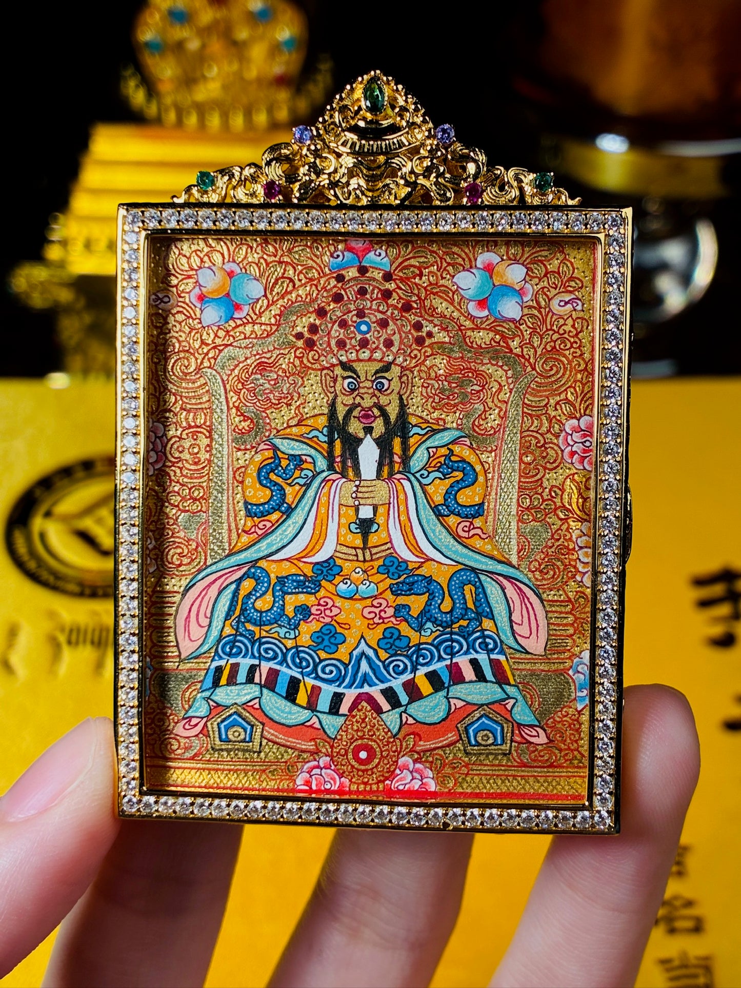 Wuye Miniature Gold Thangka