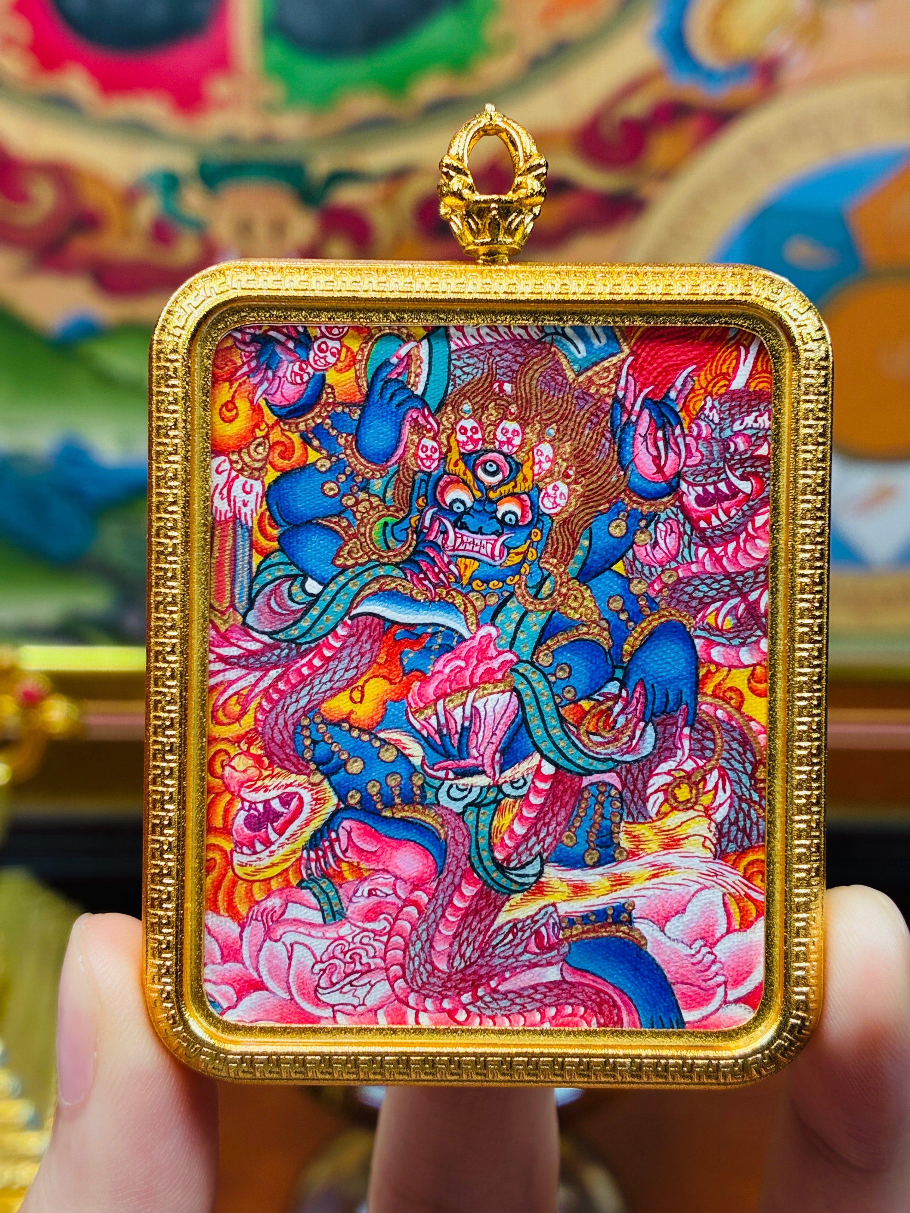Multicolor Mahākāla Thangka