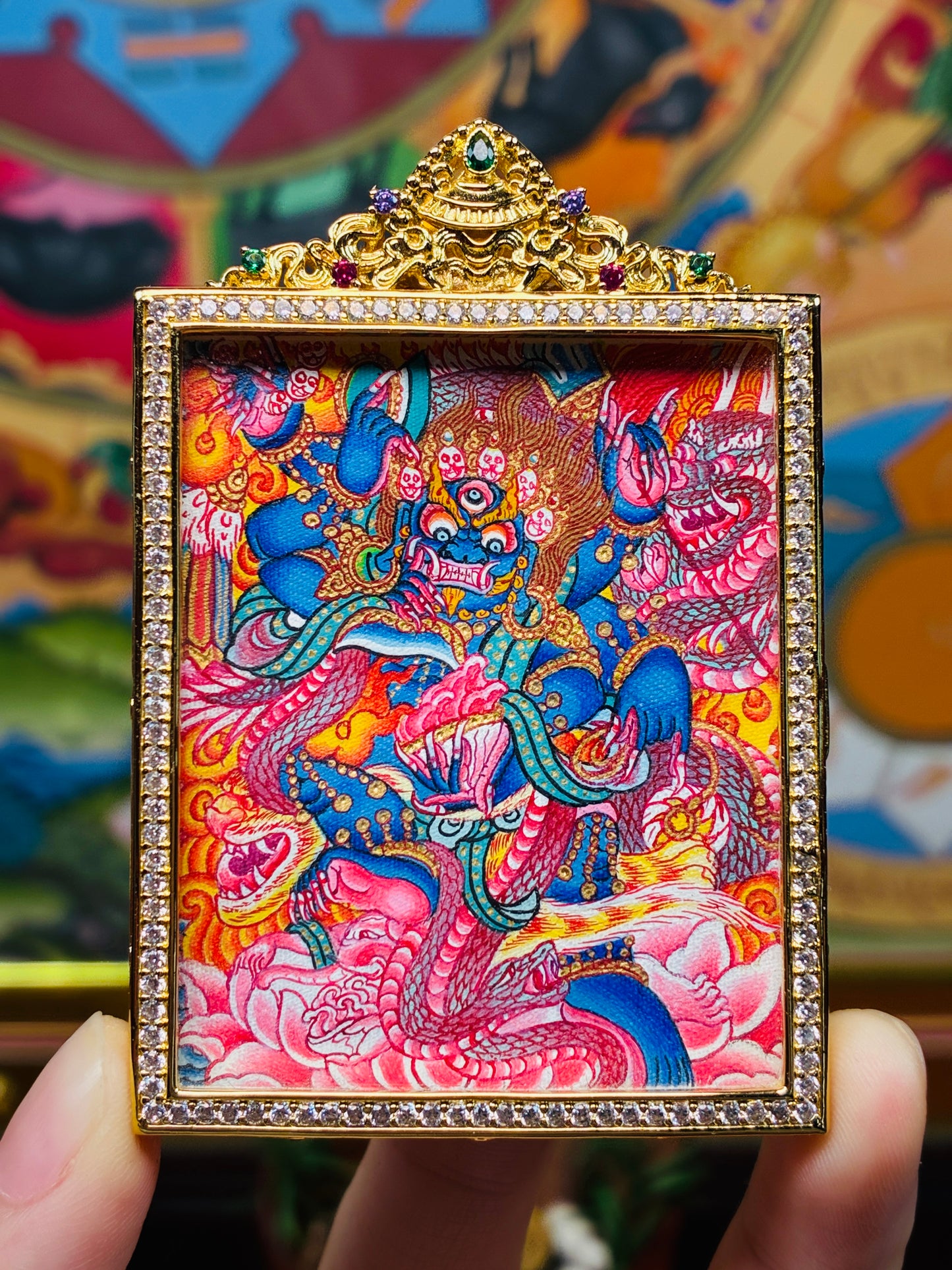 Multicolor Mahākāla Thangka