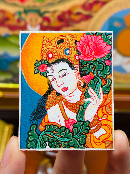 White Tara Devotional Textile Card