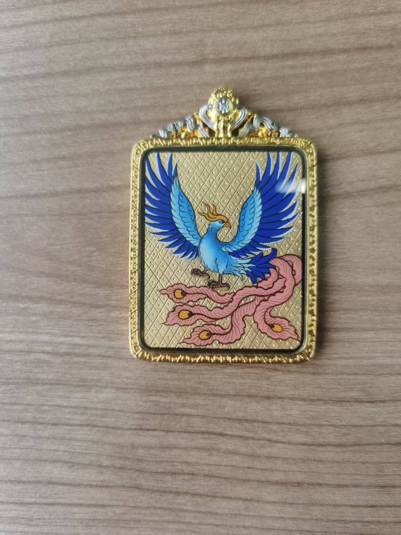 Shakyamuni Buddha & Garuda Double-Sided Gau Pendant